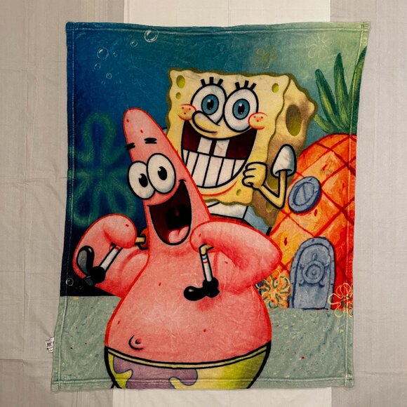 Spongebob Squarepants 48" x 40" Plush Throw Blanket - Picture 1 of 9